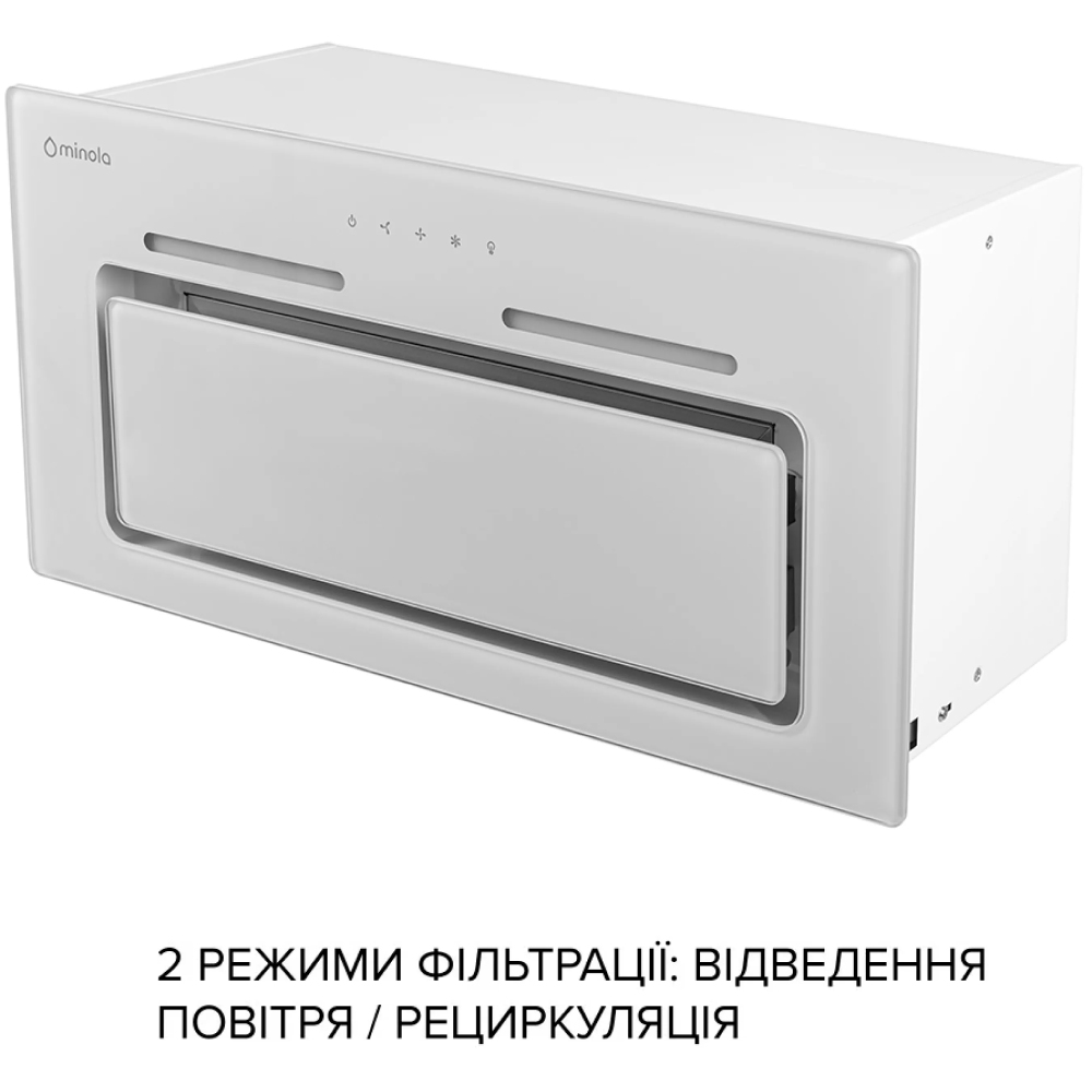 Витяжка MINOLA HBI 6873 WH GLASS 1200 LED Line Тип вбудована