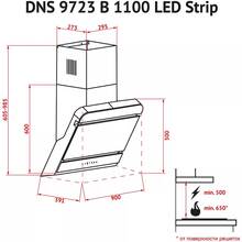 Вытяжка PERFELLI DNS 9723 B 1100 BL LED Strip
