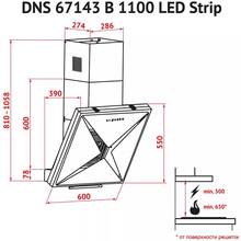 Витяжка PERFELLI DNS 67143 B 1100 BL LED Strip