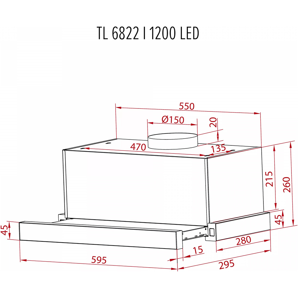 В інтернет магазині Витяжка PERFELLI TL 6822 I 1200 LED