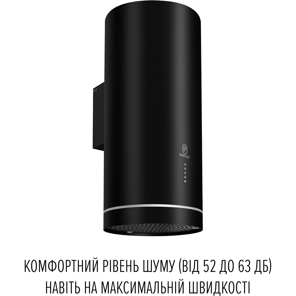 Вытяжка PERFELLI Flow 35PEB Nero Дополнительно освещение: LED 3х1 Вт, LED-лента 5 Вт