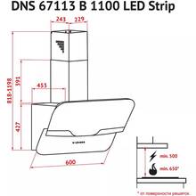 Витяжка PERFELLI DNS 67113 B 1100 BL LED Strip