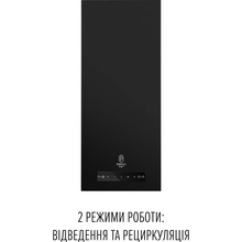 Вытяжка PERFELLI DESIGN QUADRO 36 NERO SILENZIO