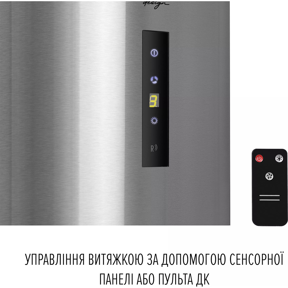 Зовнішній вигляд Витяжка PERFELLI Design Isola 35 Inox Silenzio