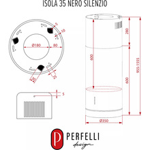 Витяжка PERFELLI Design Isola 35 Nero Silenzio