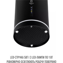 Вытяжка PERFELLI Design Ricco 35 Nero Silenzio