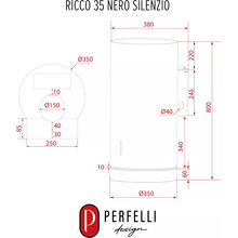 Вытяжка PERFELLI Design Ricco 35 Nero Silenzio