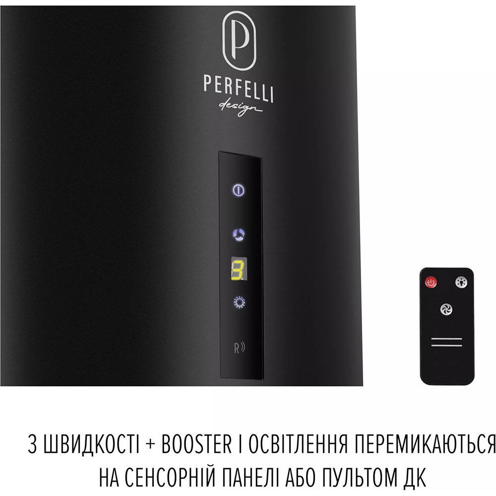 Вытяжка PERFELLI Design Ricco 35 Nero Silenzio Диаметр воздуховода 150