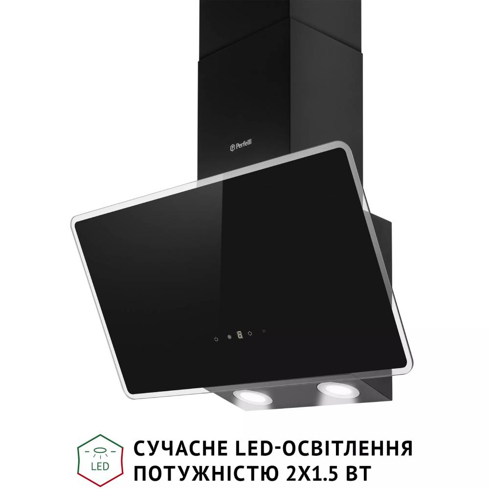 Вытяжка PERFELLI VICCO 6HSR NERO Тип наклонная