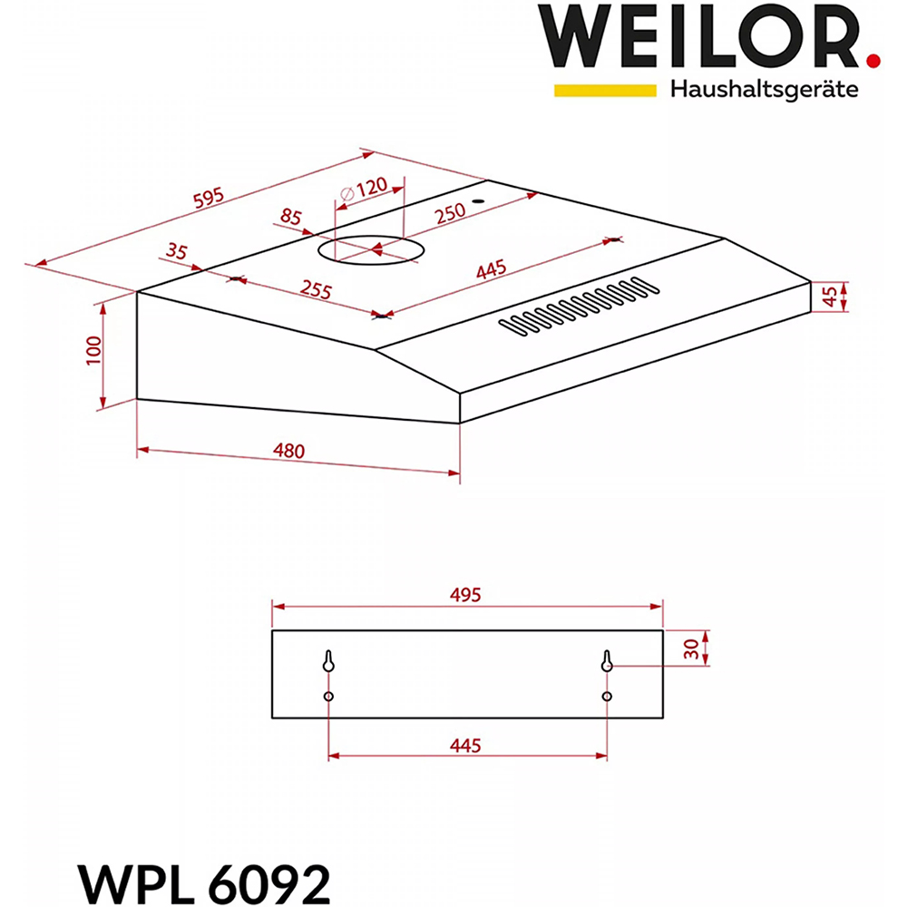 Покупка Вытяжка WEILOR WPL 6092 WH