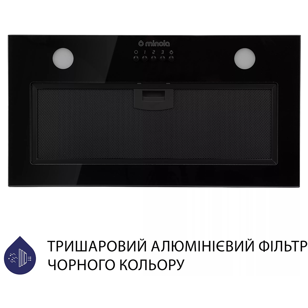 Витяжка MINOLA HBI 52622 BL GLASS 700 LED Тип вбудована