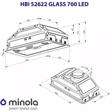 Витяжка MINOLA HBI 52622 BL GLASS 700 LED