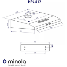 Вытяжка MINOLA HPL 517 BL