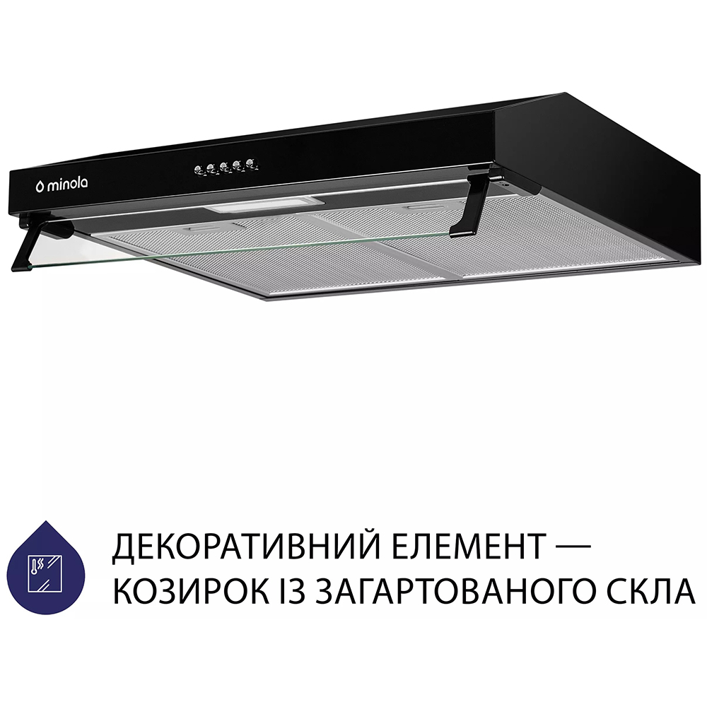 Вытяжка MINOLA HPL 517 BL Тип плоская