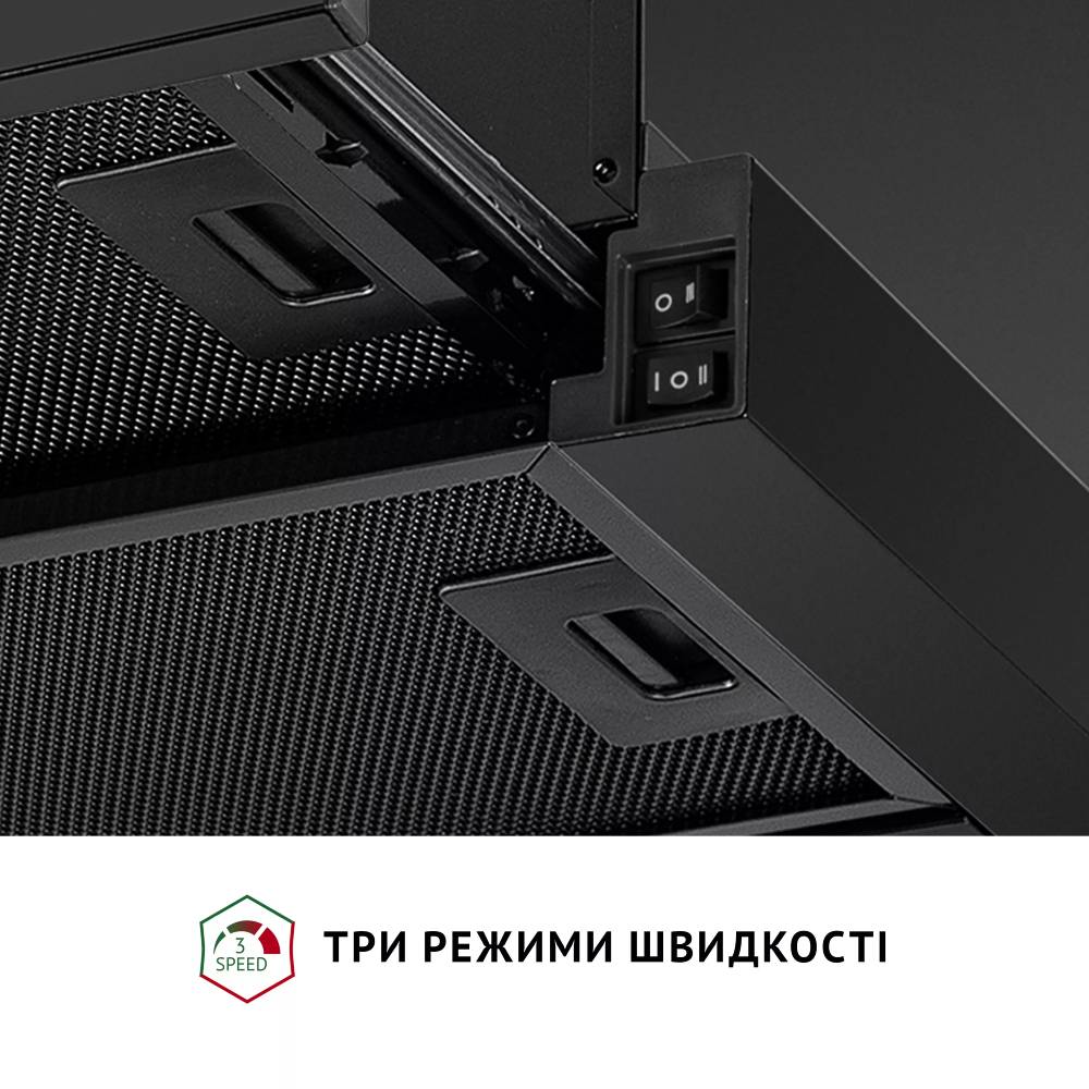 Зовнішній вигляд Витяжка PERFELLI TL 6212 Full BL 700 LED