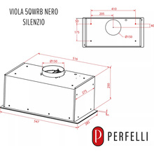 Витяжка PERFELLI Viola 5QWRB Nero Silenzio