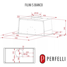 Витяжка PERFELLI Design Filini 5 Bianco