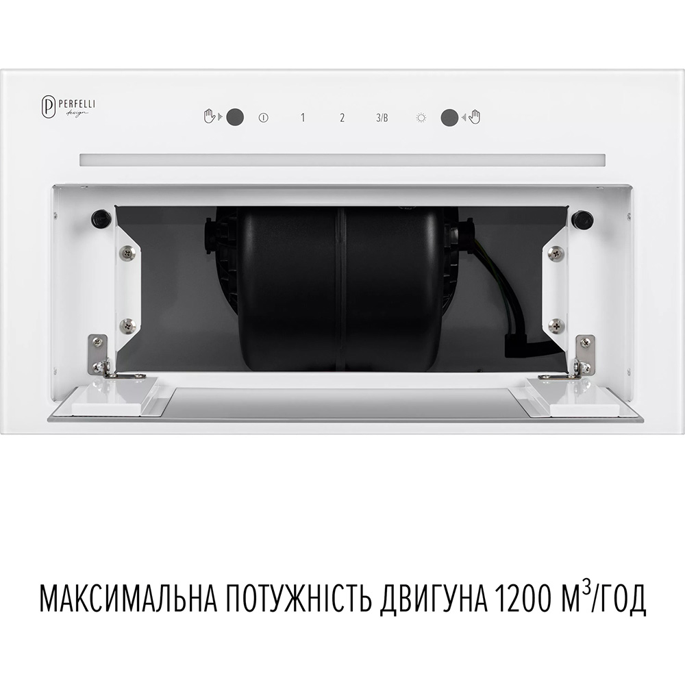 Зовнішній вигляд Витяжка PERFELLI Design Filini 5 Bianco Silenzio
