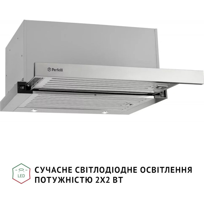 Зовнішній вигляд Витяжка PERFELLI ISEO 6PMF INOX