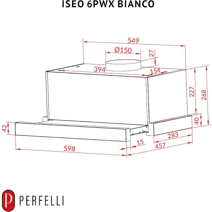 В інтернет магазині Витяжка PERFELLI ISEO 6PWX BIANCO