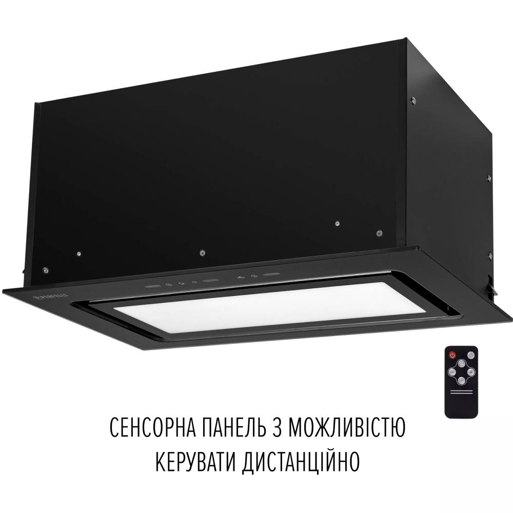 Зовнішній вигляд Витяжка PERFELLI DESIGN VISION 6 NERO SILENZIO