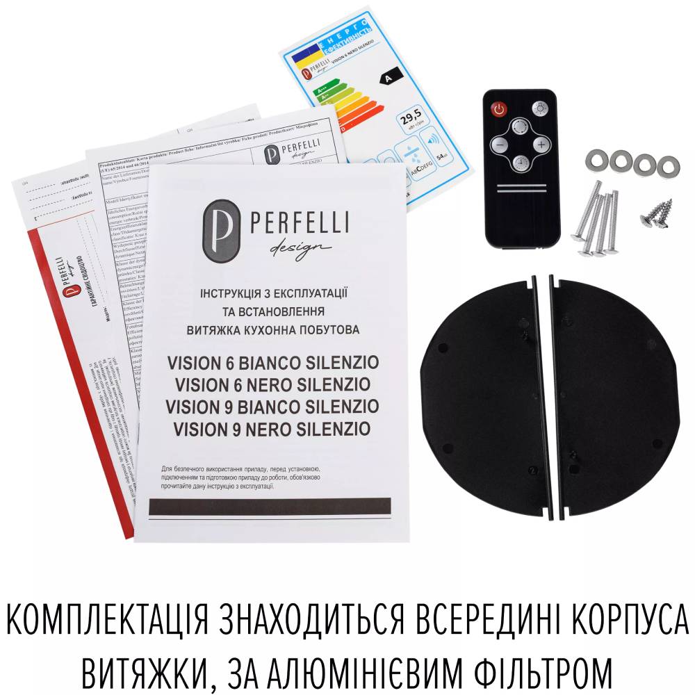Фото 15 Витяжка PERFELLI DESIGN VISION 6 NERO SILENZIO