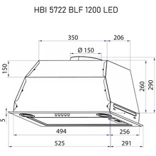 Вытяжка MINOLA HBI 5722 BLF 1200 LED