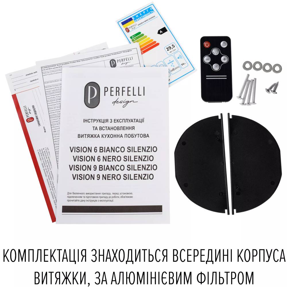 Фото 15 Витяжка PERFELLI DESIGN VISION 6 BIANCO SILENZIO