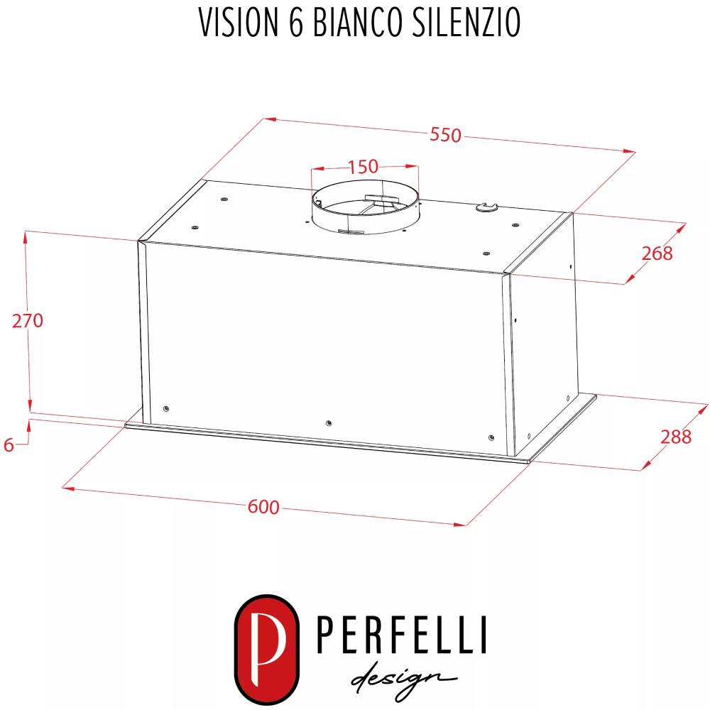 Фото 16 Витяжка PERFELLI DESIGN VISION 6 BIANCO SILENZIO