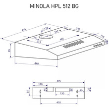 Airvent/hood MINOLA HPL 512 BG