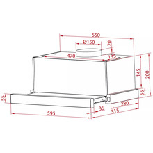 Витяжка PERFELLI TL 662 BL Motion Control