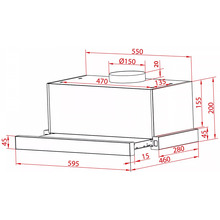 Витяжка PERFELLI TL 6622 WH 1000 LED