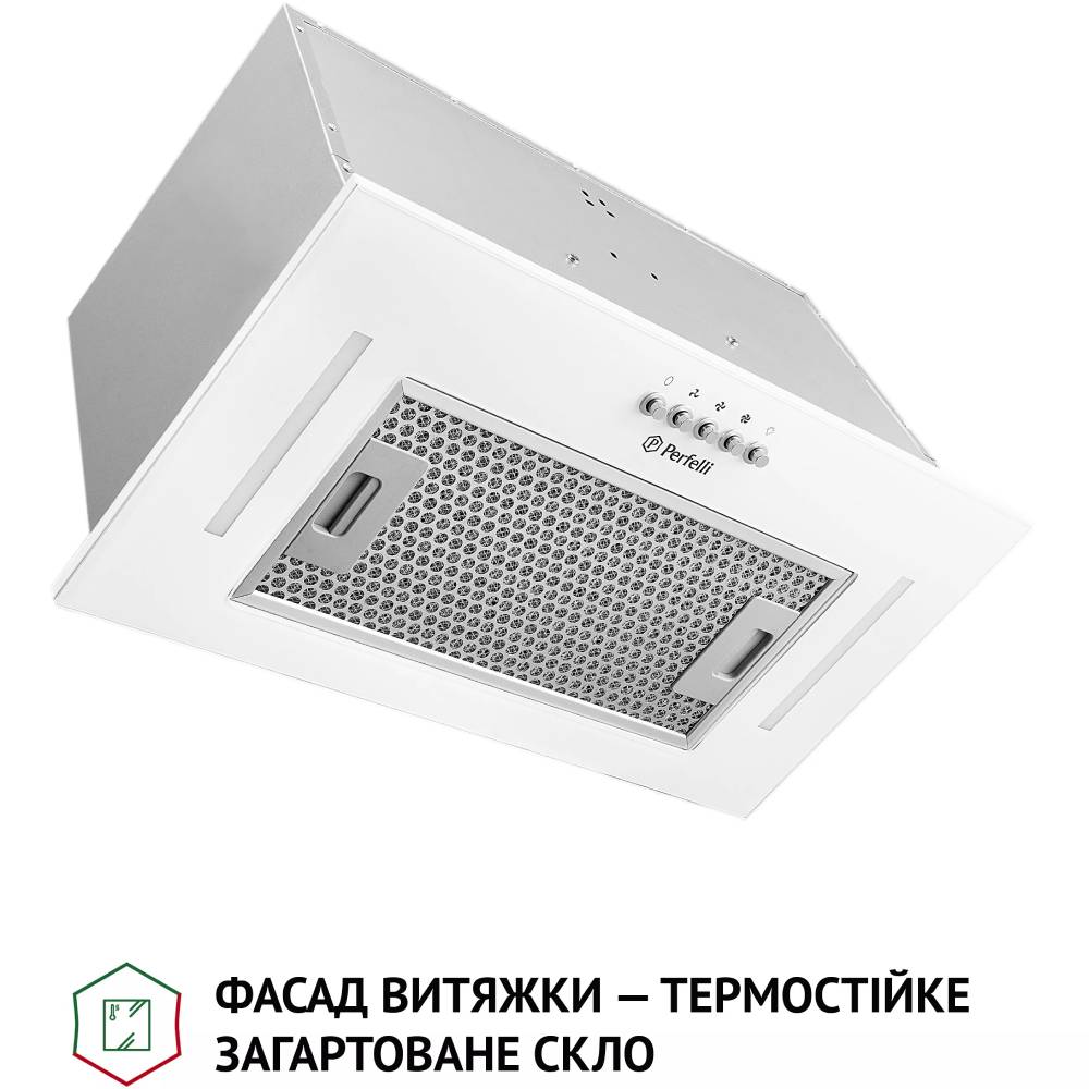 Витяжка PERFELLI BI 5684 WH 1000 LED Потужність двигуна 100
