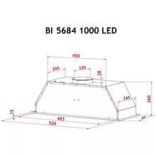 Витяжка PERFELLI BI 5684 WH 1000 LED