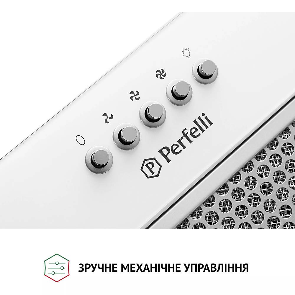 Зовнішній вигляд Витяжка PERFELLI BI 5684 WH 1000 LED