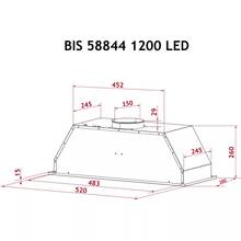 Вытяжка PERFELLI BIS 58844 BL 1200 LED
