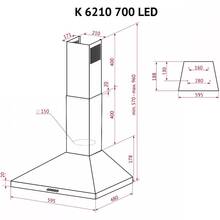 Вытяжка PERFELLI K 6210 BL 700 LED