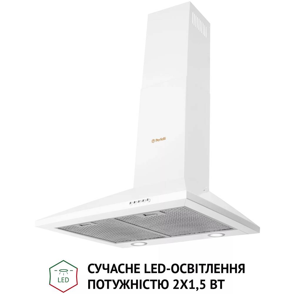 Вытяжка PERFELLI K 6210 WH 700 LED Диаметр воздуховода 150