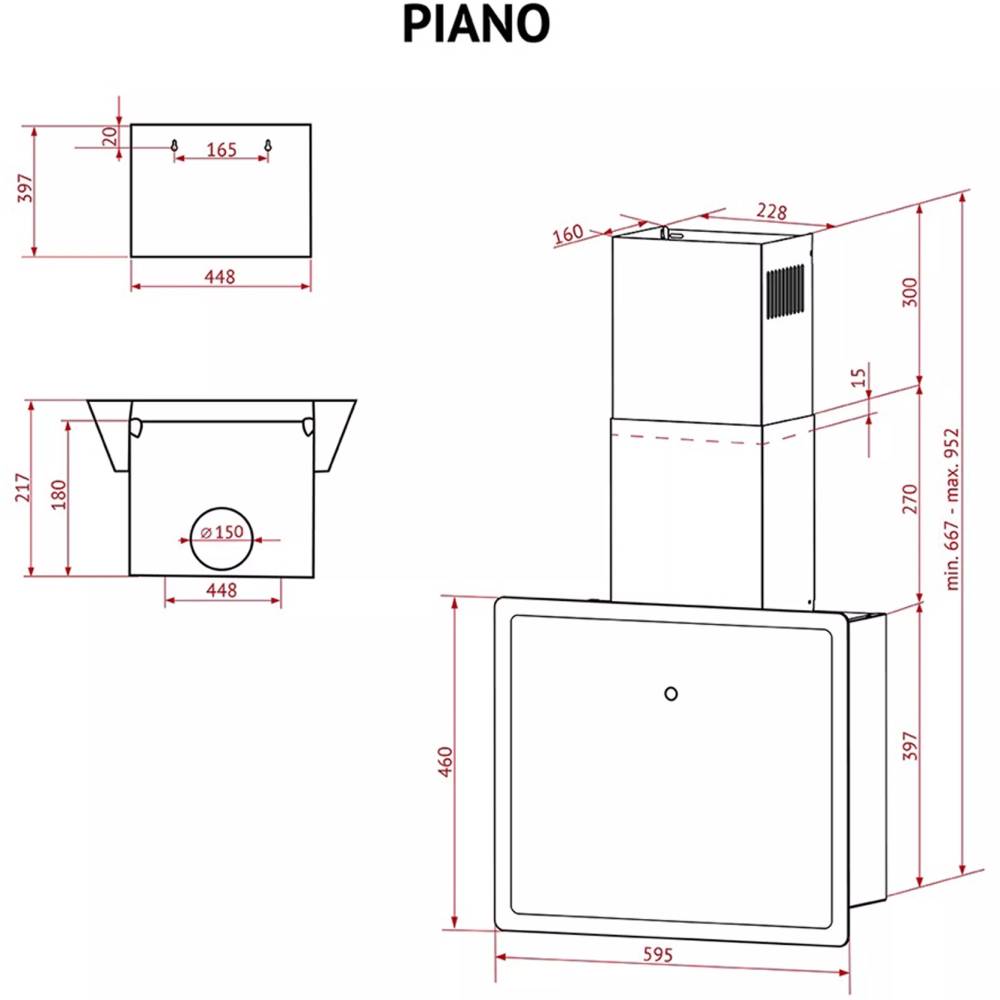 Фото 14 Витяжка PERFELLI PIANO NERO