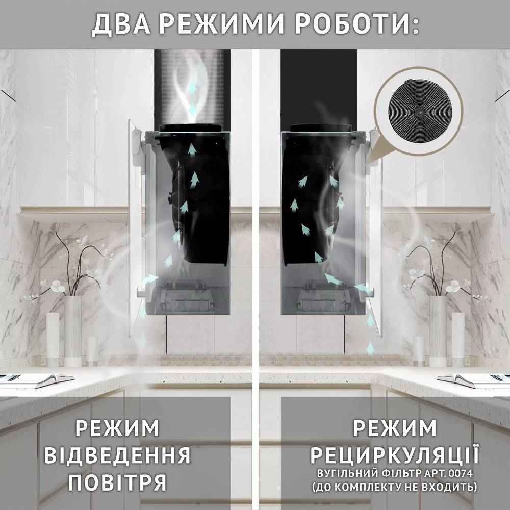 У Фокстрот Витяжка PERFELLI PIANO BIANCA