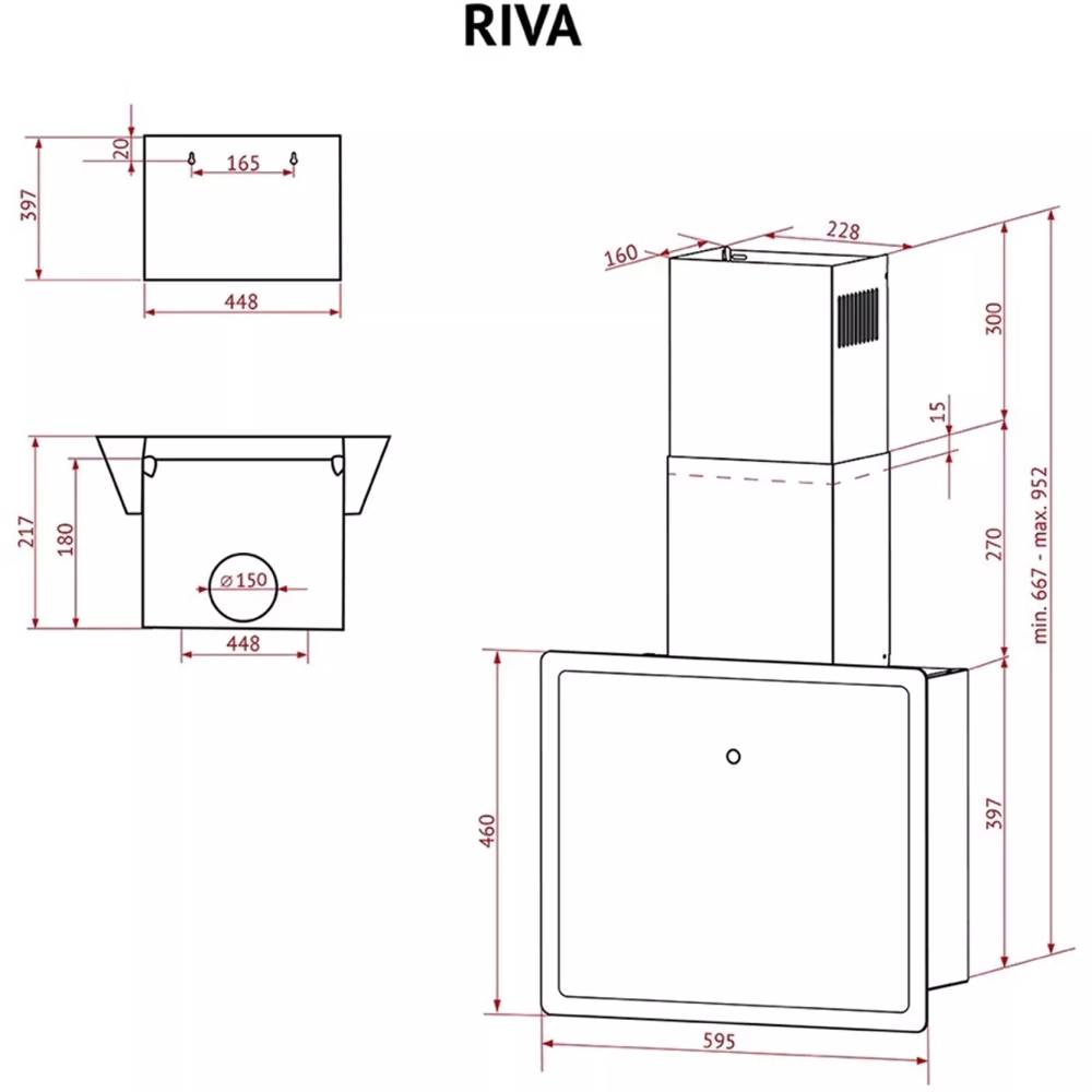 Обзор Вытяжка PERFELLI RIVA BIANCA
