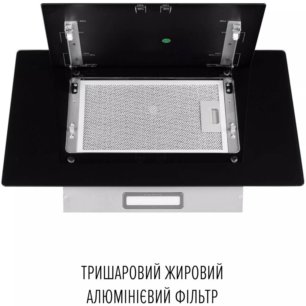 Зовнішній вигляд Витяжка PERFELLI DN 6142 BL LED