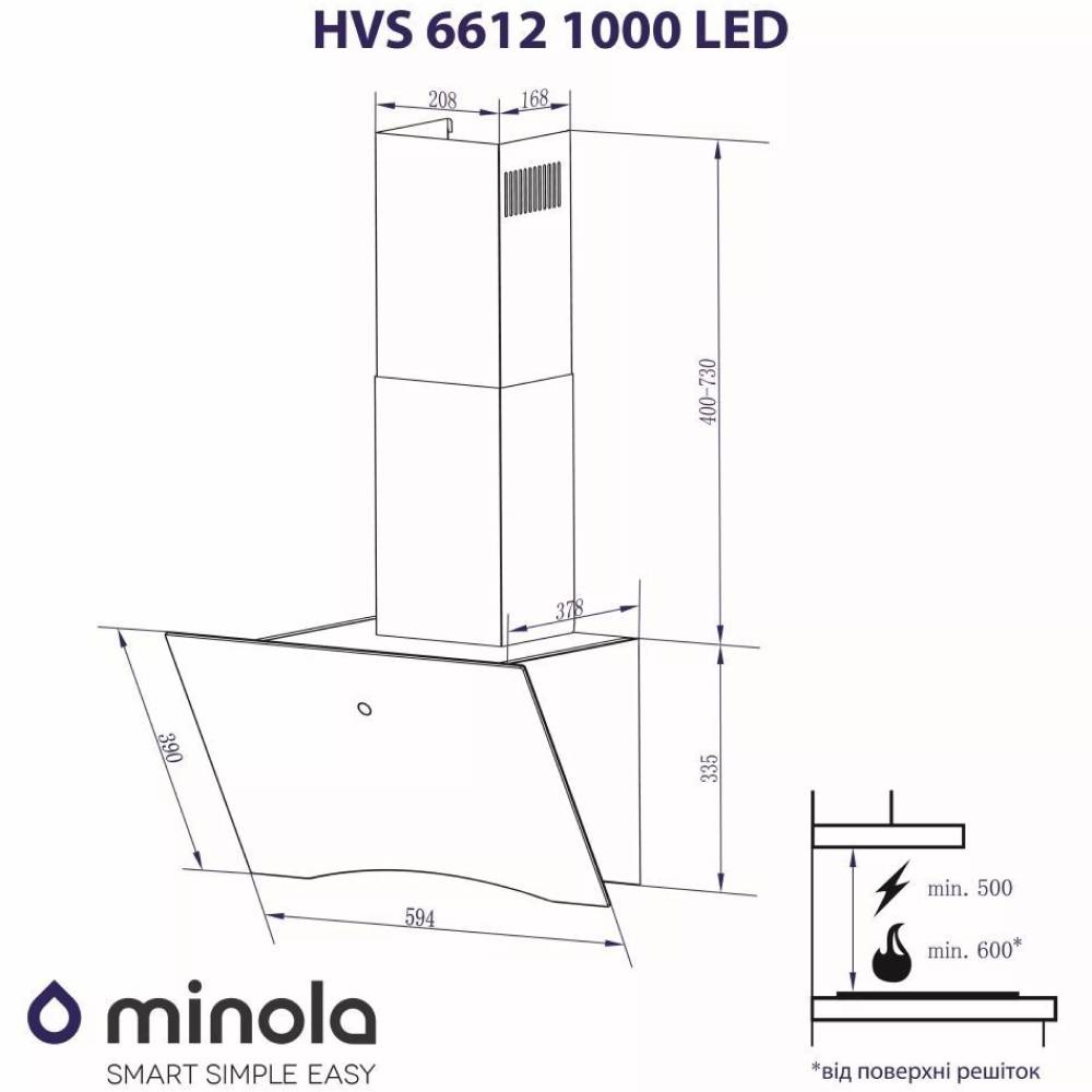 В інтернет магазині Витяжка MINOLA HVS 6612 WH 1000 LED