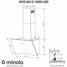 Витяжка MINOLA HVS 6612 WH 1000 LED