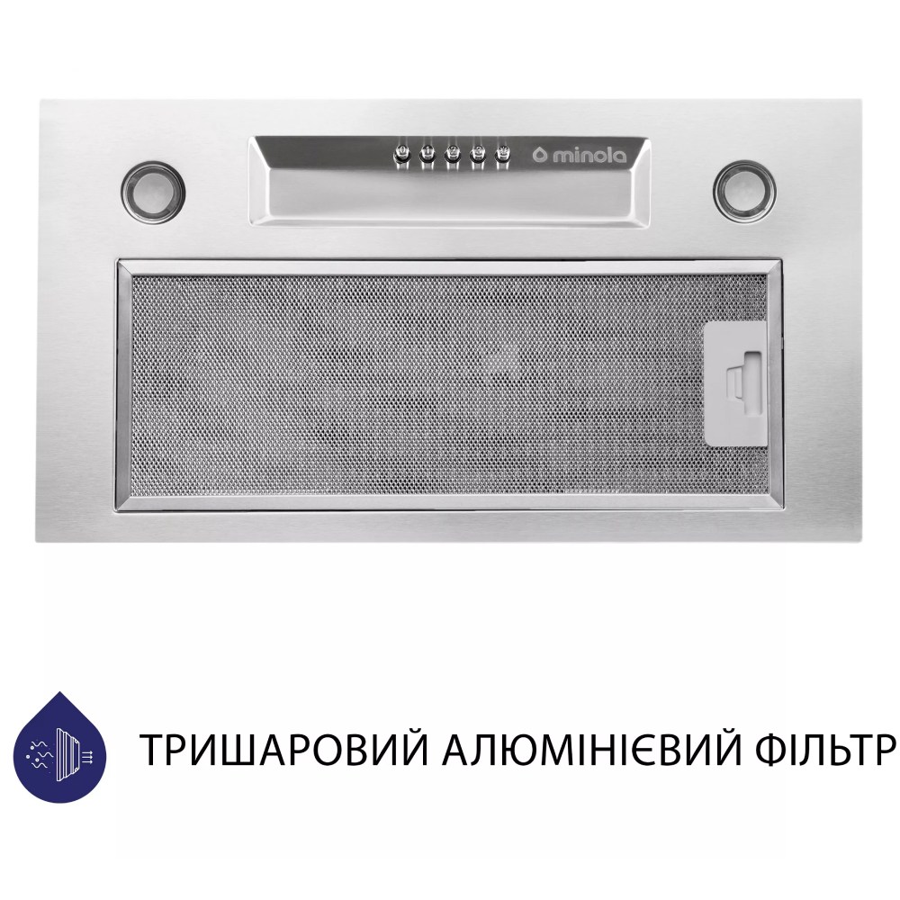 Витяжка MINOLA HBI 5324 I 800 LED Діаметр повітропровода 120