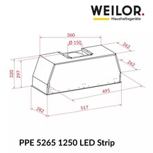Витяжка WEILOR PPE 5265 SS 1250 LED Strip