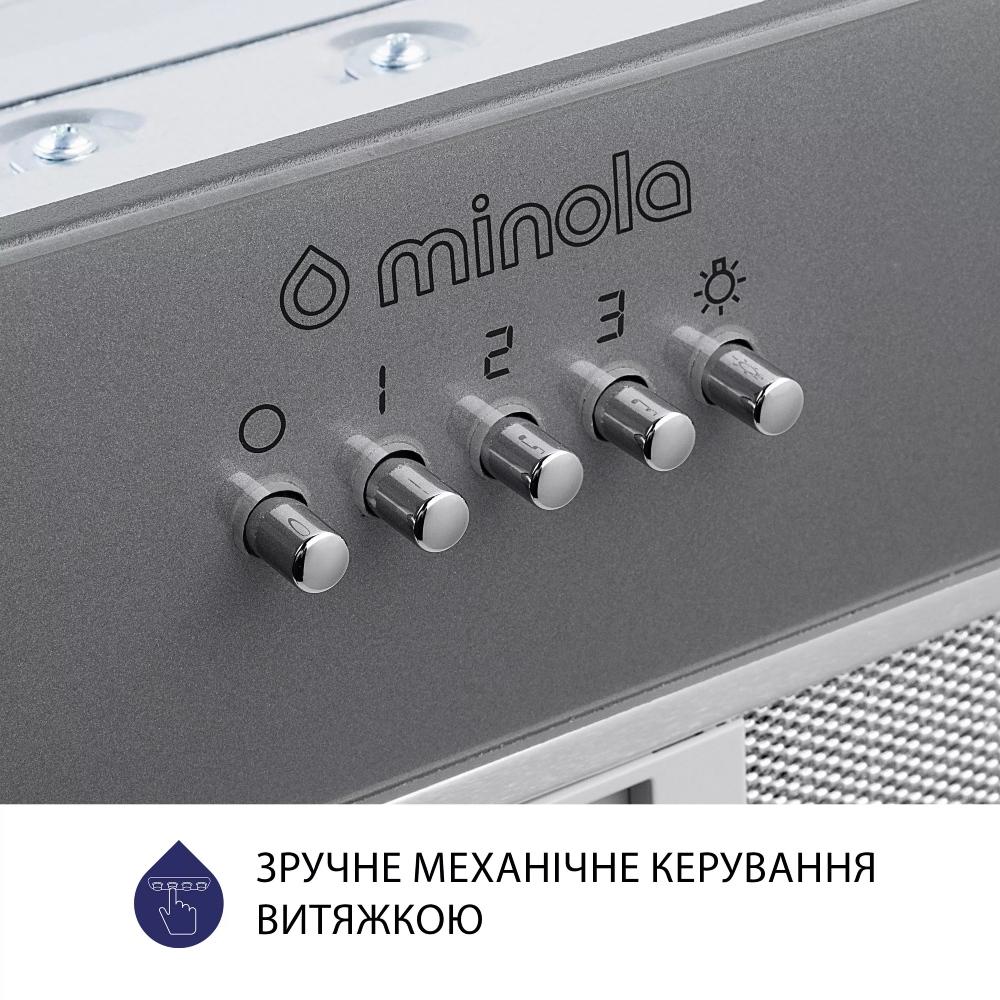 Фото Витяжка MINOLA HBI 5262 GR GLASS 700 LED