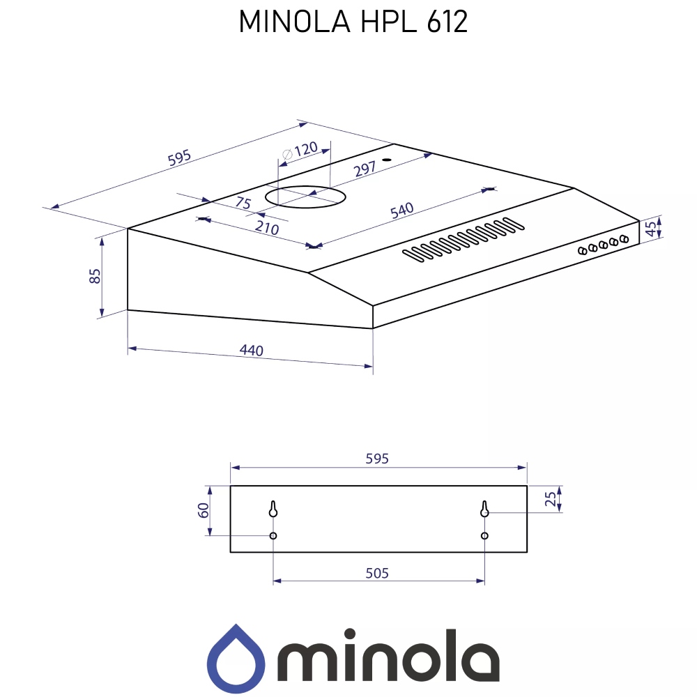 В Украине Вытяжка MINOLA HPL 612 I