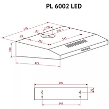 Витяжка PERFELLI PL 6002 W LED