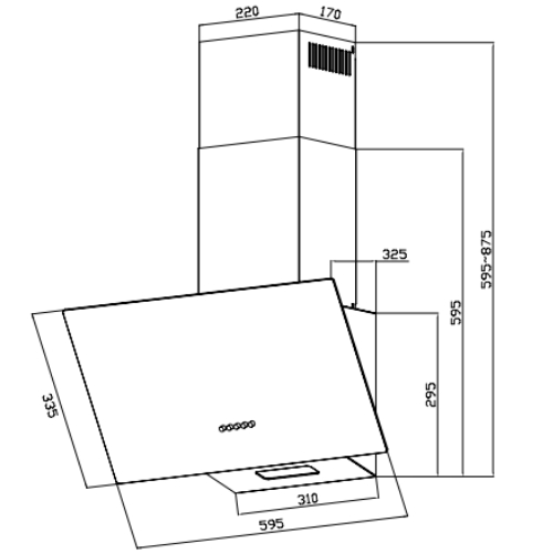 В Фокстрот Вытяжка PERFELLI VIO 6HW BIANCO